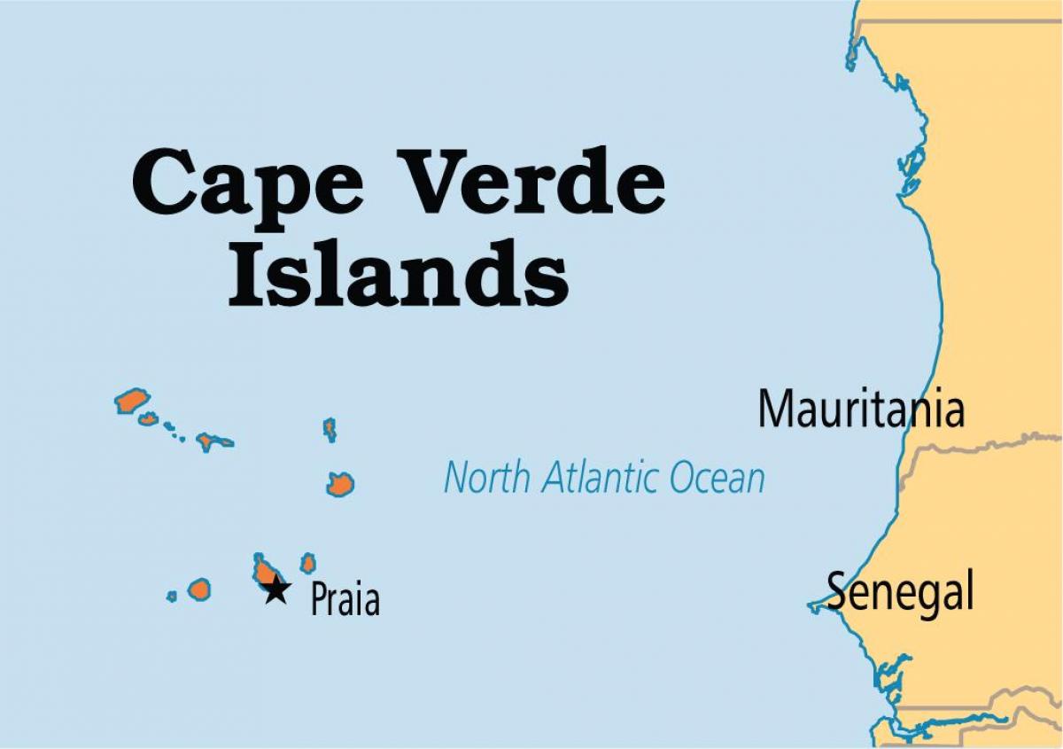 แผนที่ของแผนที่แสดงแหลมเวอร์หมู่เกาะ